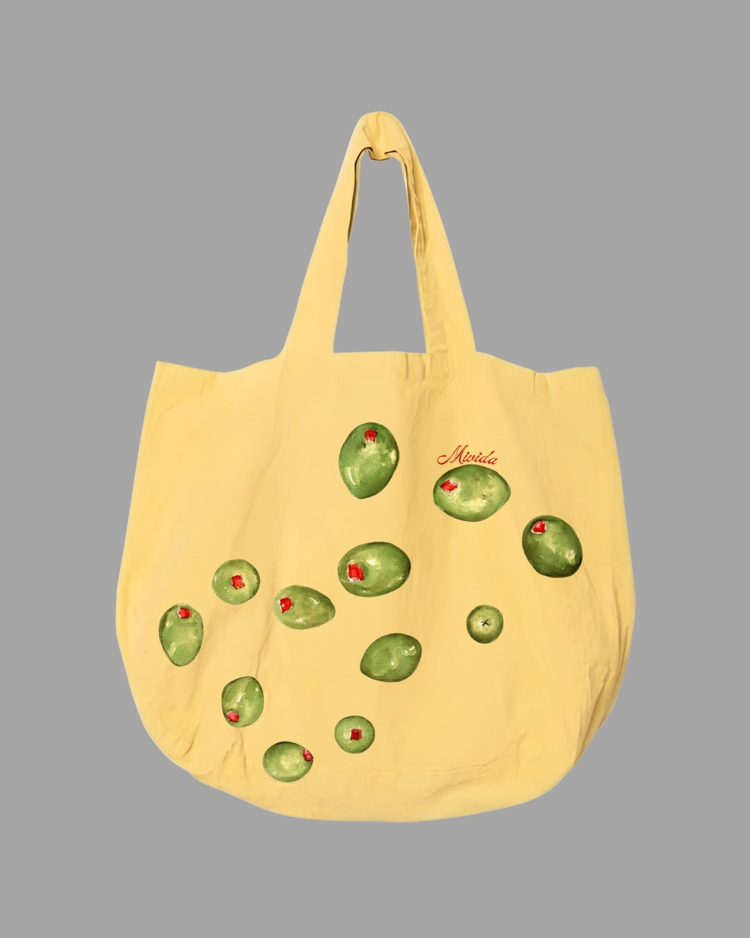 Olive Linen Beach Bag